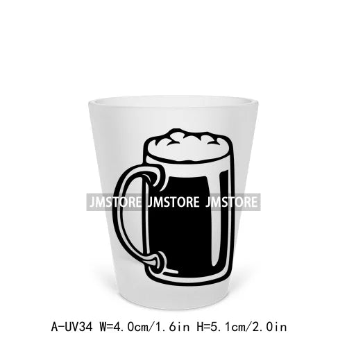 I Need A Huge Glass Of Wine Beer Mugs Alcohol Saying Short Glass Cups Decals UV DTF Transfers Stickers Waterproof DIY Craft