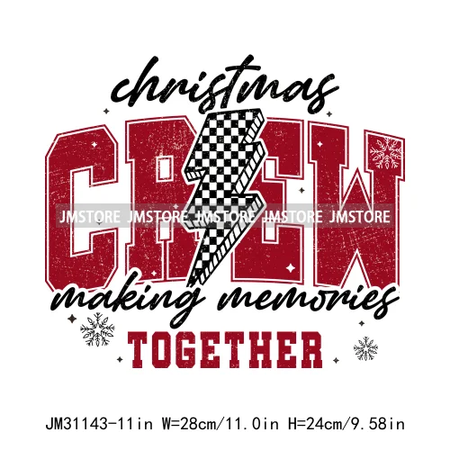 Hot Cocoa Weather Christmas Crew Griswold's Tree Farm Santa North Pole Iron On DTF Transfers Stickers Ready To Press For Hoodies