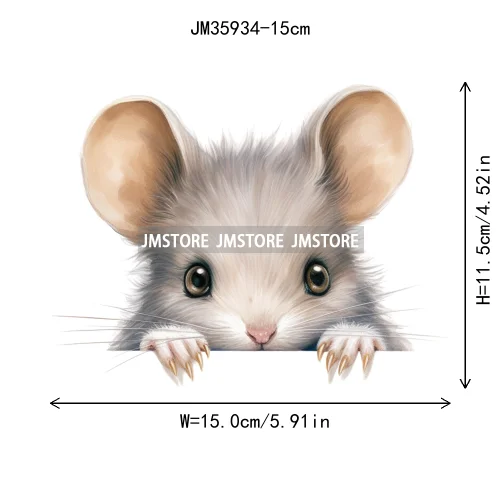 15cm 5.9in Kids Hide-and-seek Animal Iron On Heat Transfer Sticker For Clothes Vinyl Thermal Appliques Washable T-Shirt Decal