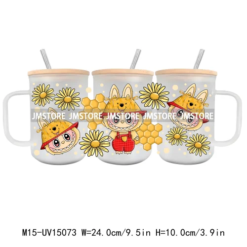 Sports Cartoon Characters UV DTF Cup Wrap Ready To Apply Waterproof High Quality Custom Prints For 15OZ Glass Mug Cup Tumbler