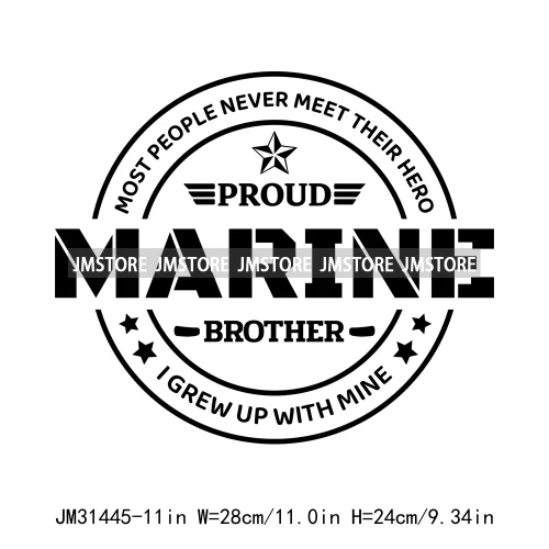 Happy Proud Marine Family Quotes I Raised Love Mine Military Pride Iron On DTF Transfers Stickers Ready To Press For Hoodies