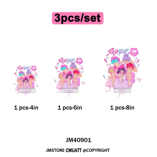Kpop Movie Style Soda Pop Demon Inspired Movie Girl Dinner Iron on DTF Washable Transfers Stickers Ready to Press for Hoodies