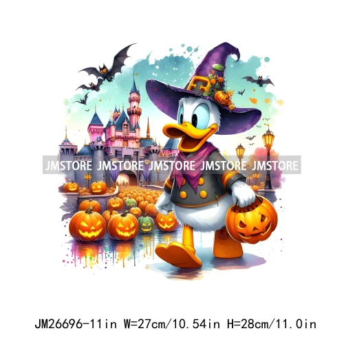 Wholesale Cartoon Character Pumpkin Halloween Scary Vibes Thermal Logo DTF Iron On Transfer Stickers Ready To Press For Clothing