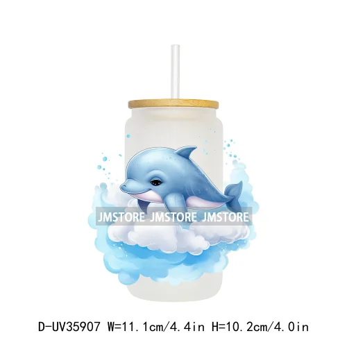Dreamy Sleeping Baby Animals UV Sticker Decals For Libbey Cold Cups Mugs Tumbler Transfer Stickers Waterproof Top Quality Prints