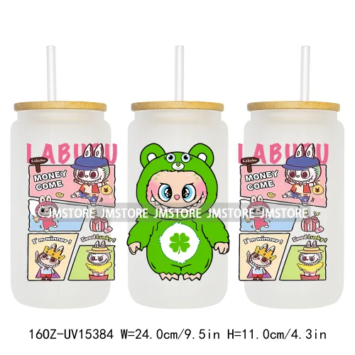 Funny Cartoon Characters Doll Friends 16OZ UV DTF Cup Wraps Ready To Apply Custom Transfer Stickers For Libbey Glass Can Tumbler
