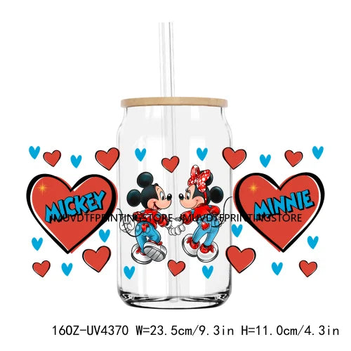 Princess Character Cartoon Movie 16OZ UV DTF Cup Wrap Transfers Stickers Custom Labels DIY Waterproof Logo For Libbey Glass Can