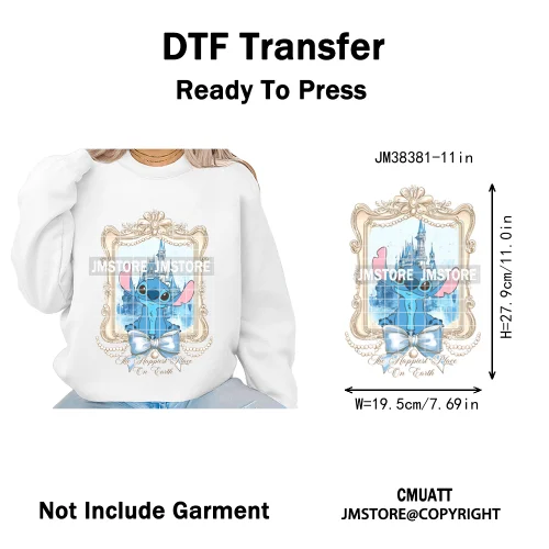 Retro Cartoon Happy Summer Vacation Vibes Coquette Seashells Iron on DTF Heat Transfer Stickers Ready to Press for Clothes Bags