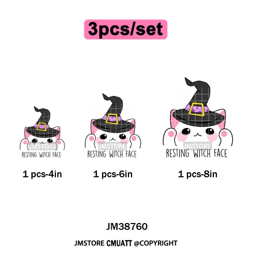 Cute Boos Ghost Pumpkin Halloween Season Thermal Printing Iron on DTF Washable Transfers Stickers Ready to Press for Textile