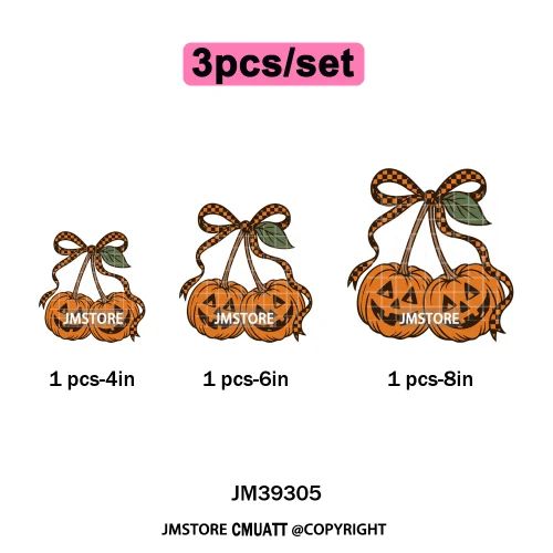 Ghost Spooky Mama Season Trick or Treat Coquette Bow Halloween Iron on DTF Washable Transfer Sticker Ready to Press for Clothing