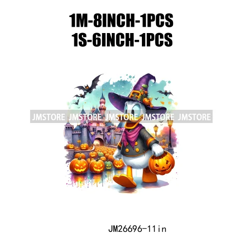 Wholesale Cartoon Character Pumpkin Halloween Scary Vibes Thermal Logo DTF Iron On Transfer Stickers Ready To Press For Clothing