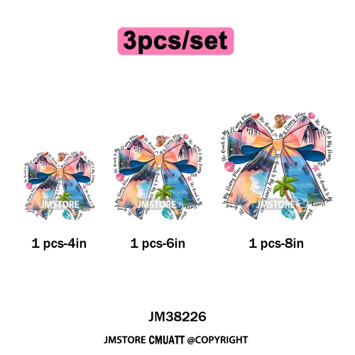 Tropical Summer Tequila Cocktail Drink Sunsets Salty Beach Vibes Logo Iron on DTF Transfers Stickers Ready to Press for Clothing