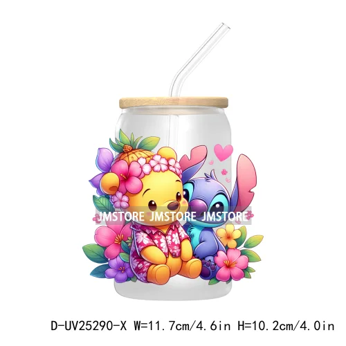 Cartoon Baby Bear And Friends UV DTF Transfer Stickers Decals For Libbey Cold Cups Mugs Tumbler Waterproof DIY Custom Logo Label