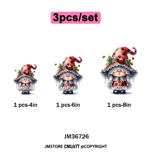 Spooky Scary Witch Girly Animal Flower Strawberry Gnomes Iron on DTF Washable Transfers Stickers Ready to Press for Hoodies Bags