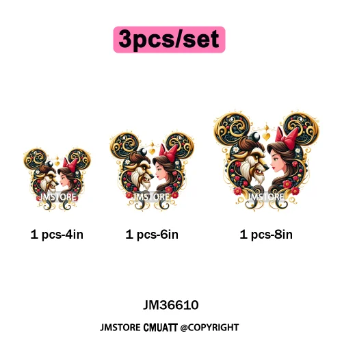 Trendy Flower Cat Bee Animal Lover Cute Princess Designs Iron on DTF Washable Transfers Stickers Ready to Press for T-shirts