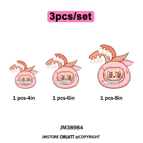 Cartoon Princess Girly Flowers Checkered Doll Characters Iron on DTF Washable Heat Transfer Stickers Ready to Press for Clothing