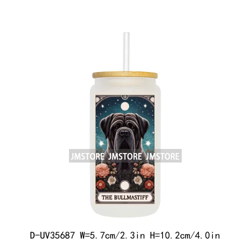 Dog Cat Animals Tarot Card UV Sticker Decals For Libbey Cold Cups Mugs Tumbler Transfer Stickers Waterproof High Quality Labels
