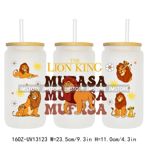 Cartoon Characters Family Trip 16OZ UV DTF Cup Wraps Ready To Apply Waterproof Transfer Stickers For Libbey Glass Can Tumbler