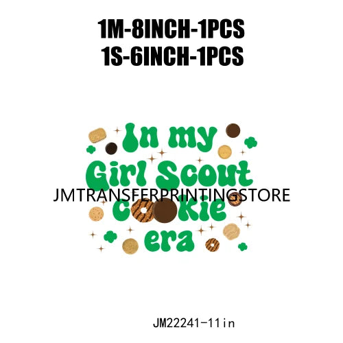 Funny In My Girl Mom Scout Cookie Era Print Logo Cookie Moms Girls Club Iron On DTF Transfer Stickers Ready To Press For Clothes