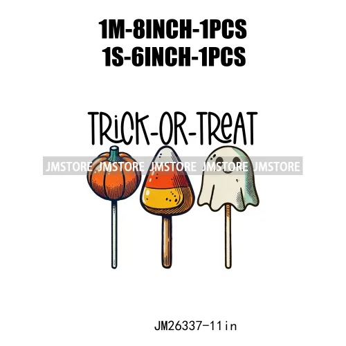 Funny Halloween Ghost Boogie Trick Or Treat Stay Spooky Printing Design DTF Iron On Transfer Stickers Ready To Press For Clothes