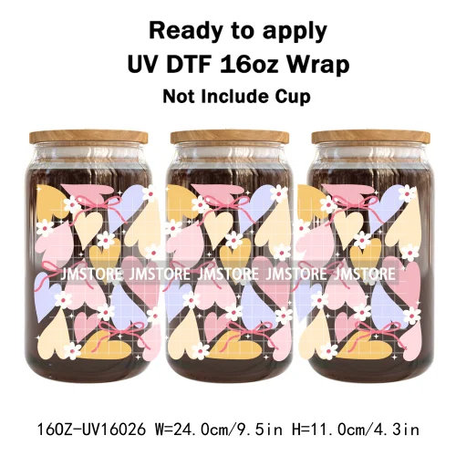 Cozy Autumn Food Fall Leaves Pumpkin 16OZ UV DTF Cup Wraps Ready To Apply Waterproof Transfer Stickers For Libbey Glass Can Mugs