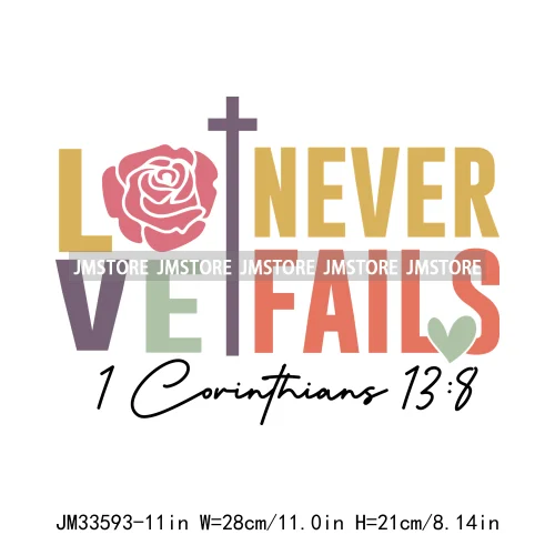 Colorful Faith Jesus God Religious Bible Verse Affirmation Spirits Iron On DTF Transfers Stickers Ready To Press T-shirts Bags