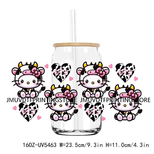 Popular Cartoon Character Sport 16OZ UV DTF Cup Wrap Transfer Stickers Custom Label Durable Waterproof Logo For Libbey Glass Can