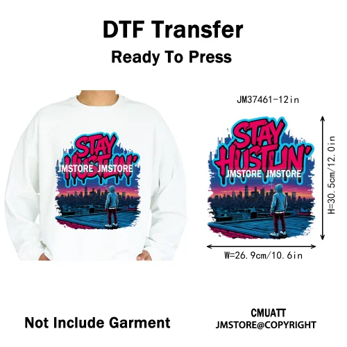 12in Colorful Rap Music Rock Vibes Mud Master Truck Space Trip Graffiti Iron on DTF Transfer Stickers Ready to Press for T-shirt