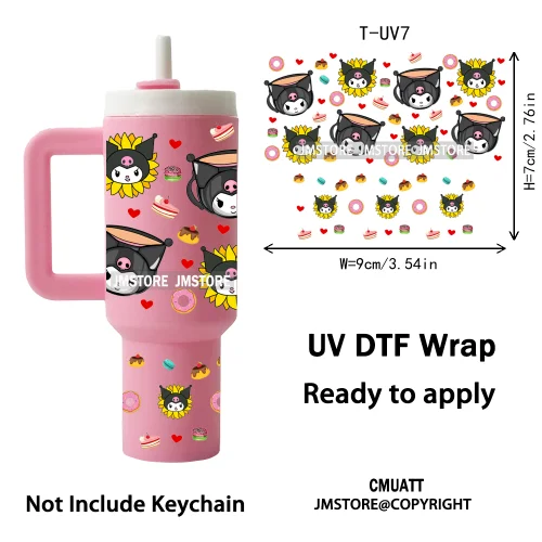 Wholesale Bulk Cartoon UV DTF Wraps Ready To Apply Transfer Stickers Waterproof For Mini Tumbler Keychain