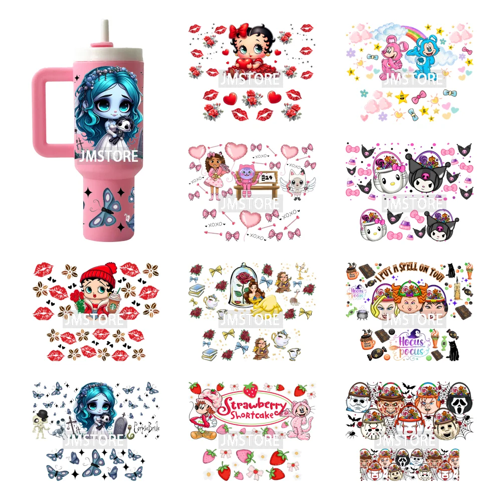 Cute Cartoon Princess Friends Wholesale Bulk UV DTF Wraps Ready To Apply Transfer Stickers Waterproof For Mini Tumbler Keychain