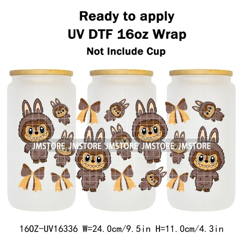 Laboo Killers Friends Halloween Monster Doll UV DTF Stickers Ready To Transfer Cup Wrap Custom Logo For Libbey Can Glass Tumbler