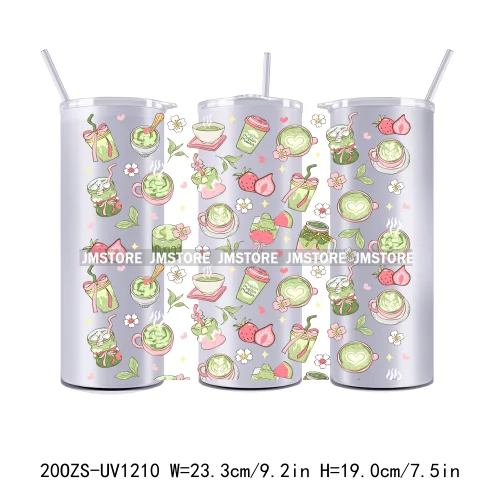 Floral Fruit Bookish Affirmation 20OZ Tumbler Wraps Ready To Ship UV DTF Transfer Stickers Waterproof Prints For Skinny Tumbler