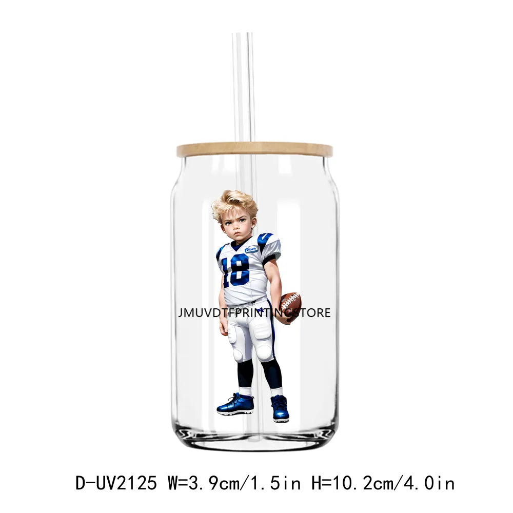 Baseball Football Sport Boy UV DTF Transfers Stickers Decals For Libbey Cold Cups Mugs Tumbler Waterproof DIY Craft