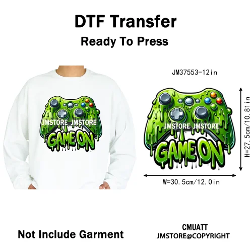 12in Street Heat Urban Chill Streetwear Man Hip Hop Animal Iron on DTF Thermal Transfer Stickers Ready to Press for Clothes Bags