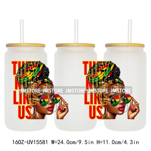 1865 Juneteenth Black History Month UV DTF Cup Wraps Ready To Apply CustomTransfer Stickers For 16OZ Libbey Glass Can Tumbler