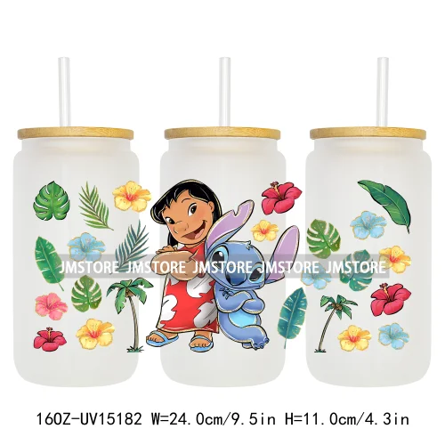 Cartoon Girl Coquette Bow UV DTF Stickers Ready to Transfer Cup Wrap Custom Labels DIY Craft For Libbey Can Glass Tumblers Mugs