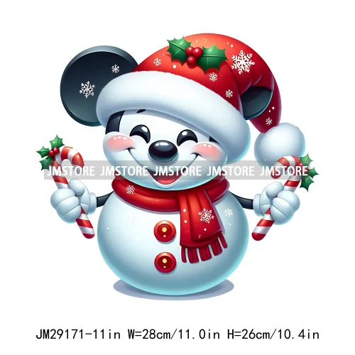 Special Delivery Characters Cartoon Santa Claus Christmas Gift Iron On DTF Transfers Stickers Ready To Press For Clothes