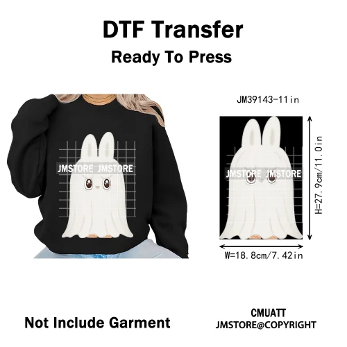 Trendy Cute Cartoon Doll Coquette Mirror Horror Halloween Iron on DTF Washable Transfers Stickers Ready to Press for Clothing