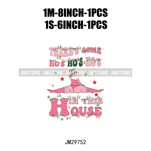 Small Town Fram Fresh Tree Christmas Merry Vibes Ho Ho Ho Santa Deer Iron On DTF Transfers Stickers Ready To Press For Hoodies