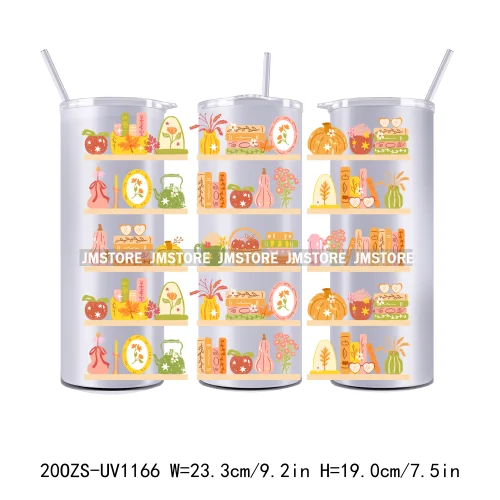 Cozy Season Fall Thanksgiving UV DTF Tumbler Wraps Durable Ready To Apply Transfer Stickers For 20OZ Straight Skinny Tumblers