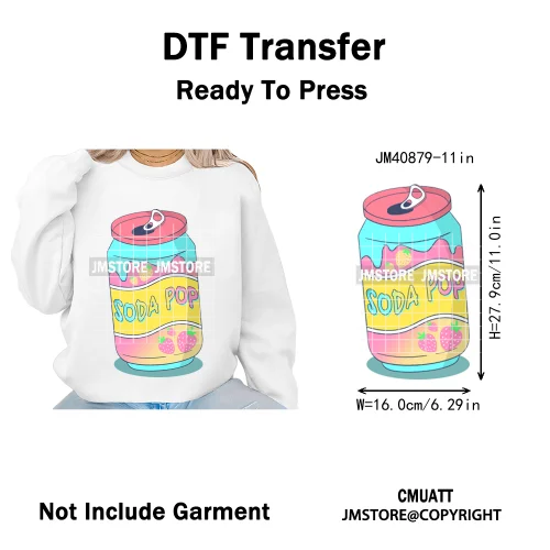 Cartoon Girl Group Boy Band Music Fans Anime Lover Soda Pop Iron on DTF Washable Transfers Stickers Ready to Press for T-shirts