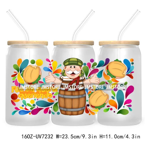 Latina Girl Power Mexican Culture 16OZ UV DTF Cup Wrap Transfers Stickers For Libbey Glass Can Cups Tumbler Waterproof Craft