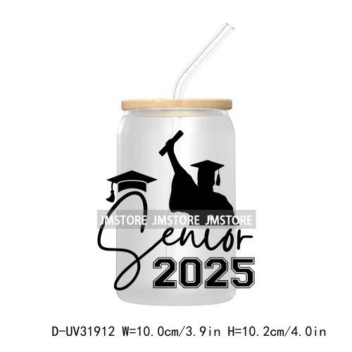 Class Of 2025 Graduation High School Senior UV DTF Transfer Stickers Decals For Libbey Cold Cups Mugs Tumbler Waterproof Labels