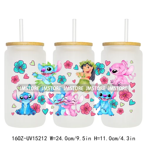 Cartoon Girl Coquette Bow UV DTF Stickers Ready to Transfer Cup Wrap Custom Labels DIY Craft For Libbey Can Glass Tumblers Mugs