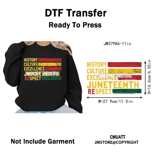 Celebrate Afro Dope Woman Juneteenth Since 1865 Freedom Power Vibes Independence Day Iron on  DTF Transfer Stickers For T-shirts