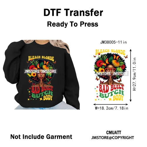 Juneteenth Vibes Black History They Not Like Us Black Queen Washable Iron on DTF Transfers Stickers Ready to Press for Clothing
