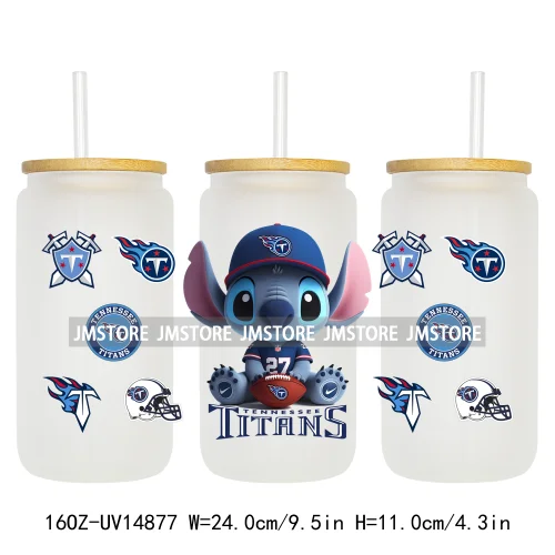 Cute Cartoon Sport Team Game Day 16OZ UV DTF Cup Wraps Ready To Apply Waterproof Transfer Stickers For Libbey Glass Can Tumbler