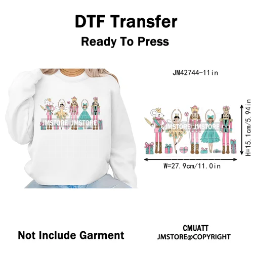 Y'all Are Nuts Pastel Cartoon Character Tis The Season Christmas Iron on DTF Heat Transfers Stickers Ready to Press for Clothes