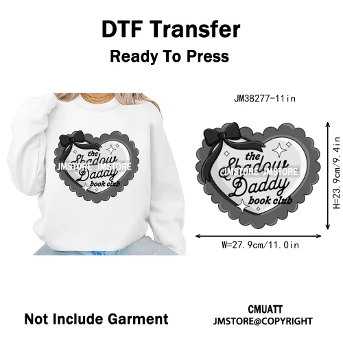Funny Bookish Things Kindle Girlie TBR Read Books Lover Positive Quotes Iron on DTF Transfer Stickers Ready to Press for Textile