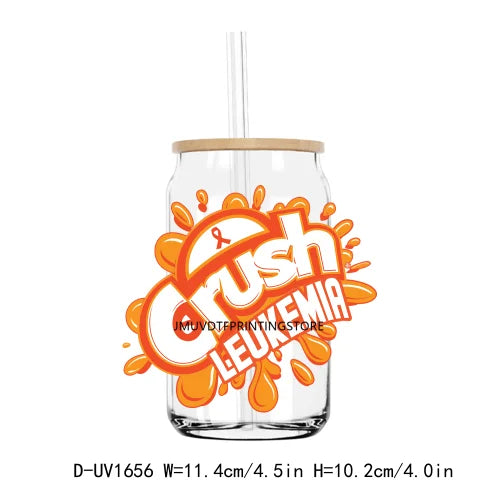 Crush Autism Awareness UV DTF Transfers Stickers Decals For Libbey Cold Cups Mugs Tumbler Waterproof DIY Craft