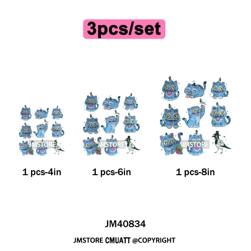 Kpop Culture Idol Movie Inspired Music Lover Cute Blue Anime Character Iron on DTF Transfers Stickers Ready to Press for Clothes